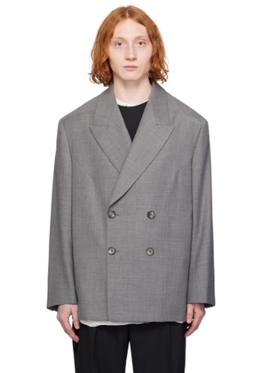 Entire Studios Gray Double Breasted Blazer