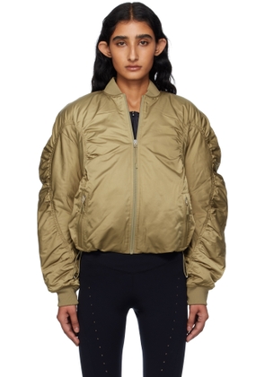 On Khaki Varsity Bomber Jacket
