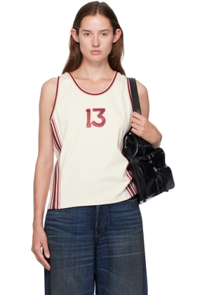 Acne Studios Off-White Embroidered-Logo Tank Top