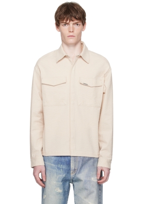 Represent Off-White Textured Long Sleeve Shirt