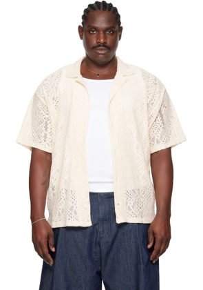 Represent Off-White All Over Crochet Shirt