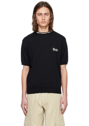 Rhude Black Embroidered Sweater