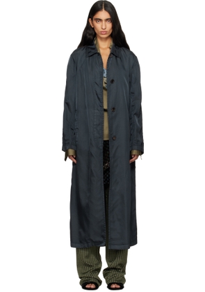 Dries Van Noten Green Overdyed Coat