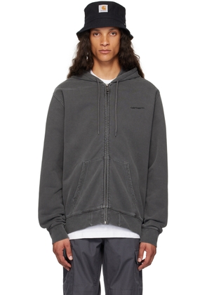 Carhartt Work In Progress Black Duster Script Hoodie