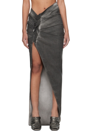 Rick Owens DRKSHDW Gray Edfu Denim Maxi Skirt