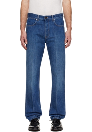 Givenchy Blue Straight Fit Shadow Washed Jeans