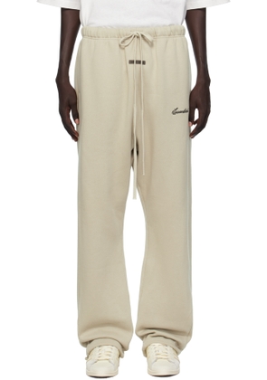 Fear of God ESSENTIALS Taupe Relaxed Fleece Piping Sweatpants