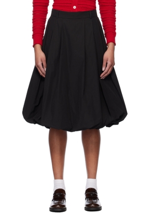 Dunst Black Balloon Midi Skirt