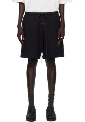 Fear of God ESSENTIALS Black Soccer Fleece Shorts