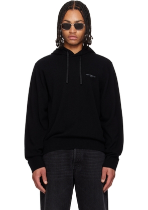 Givenchy Black Wool & Cashmere Embroidered Hoodie