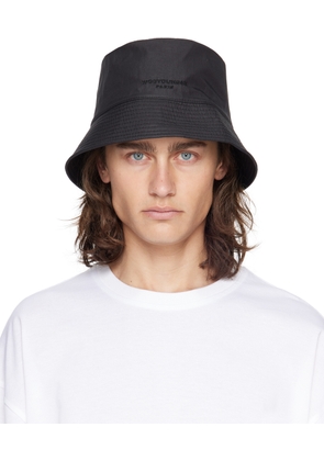 WOOYOUNGMI Black Nylon Bucket Hat