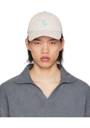 WOOYOUNGMI Off-White Tweed Logo Ball Cap