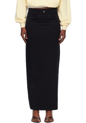 Coperni Black Jogging Midi Skirt