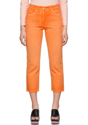 MSGM Orange Faded Jeans