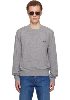 Givenchy Gray Wool & Cashmere Embroidered Sweater