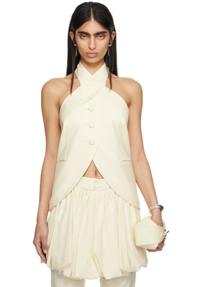 AARON ESH SSENSE Exclusive Off-White Halter Neck Camisole