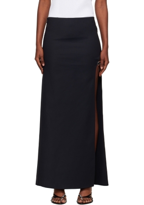 Coperni Black Garter Belt Maxi Skirt