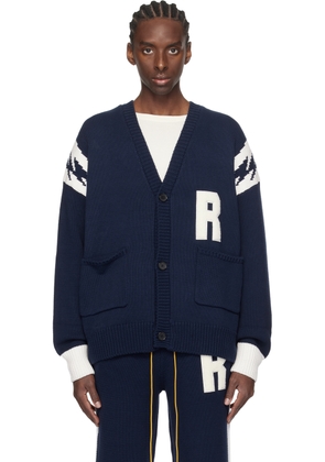 Rhude Navy Lightning Cardigan