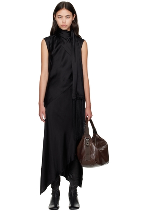Acne Studios Black Satin Midi Dress