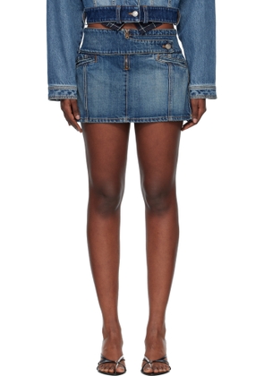 Coperni Blue Yoke Denim Miniskirt
