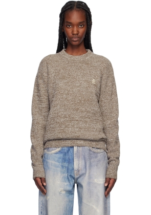 Études Beige Regular Round Neck Sweater