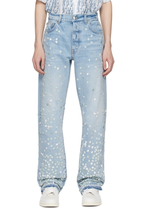 AMIRI Blue Floral Jeans