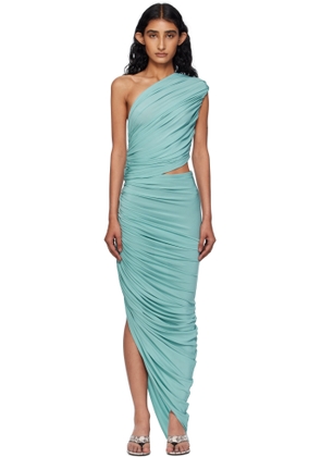 ALAÏA Blue Soft Jersey Cut-Out Maxi Dress