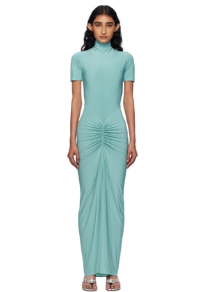 ALAÏA Blue Soft Jersey Maxi Dress