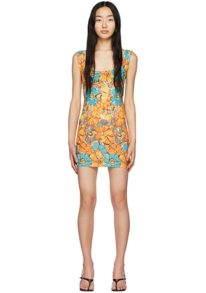 Miaou Orange Vivi Mini Dress