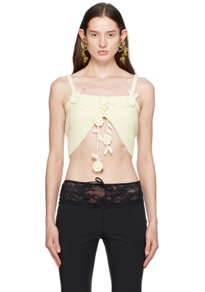 Blumarine Off-White Flower Camisole