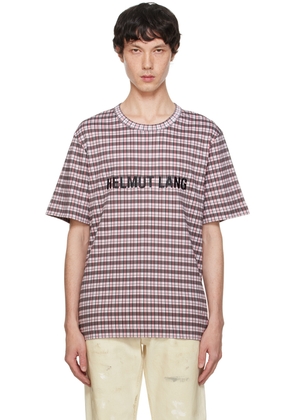 Helmut Lang Red & White Printed-Logo T-Shirt