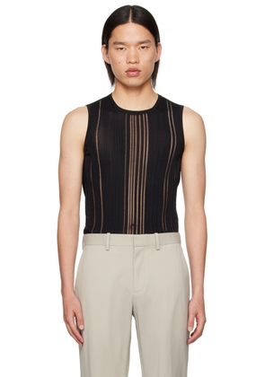 Helmut Lang Black Cutout Tank Top