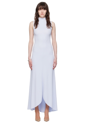 Courrèges Blue Mock Neck Maxi Dress