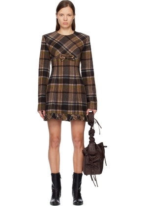 Acne Studios Brown Wool Minidress