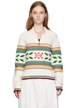 Casablanca Off-White Laurel Olympique Sweater