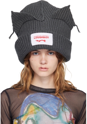Charles Jeffrey LOVERBOY Gray Supersized Chunky Ears Beanie