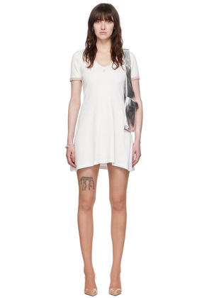 Courrèges White V-Neck Minidress
