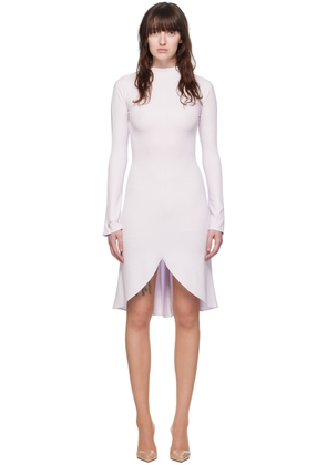 Courrèges Purple Mock Neck Midi Dress