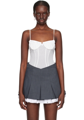 SHUSHU/TONG White Ruffled Bodysuit