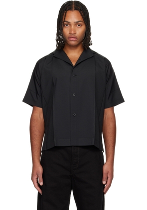 132 5. ISSEY MIYAKE Black Flat Shirt