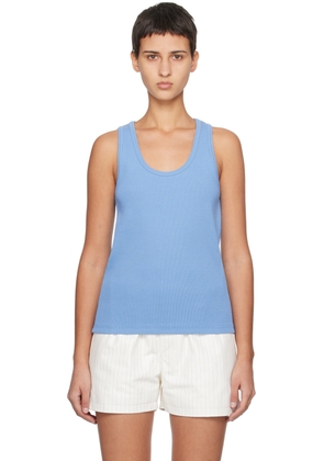 Bottega Veneta Blue Ribbed Tank Top