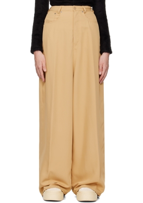 MM6 Maison Margiela Yellow Fluid Viscose Twill 5 Pocket Trousers