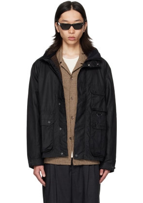 Barbour Black Re-Engineered Utility Bedale Waxed Jacket