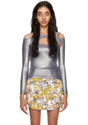 Versace Jeans Couture Silver Buckle Long Sleeve T-Shirt