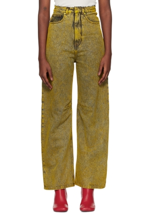 MM6 Maison Margiela Yellow 5-Pocket Jeans