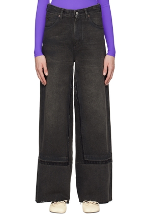 MM6 Maison Margiela Gray Raw Edge Jeans