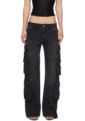 GUIZIO Black Hayes Cargo Pants