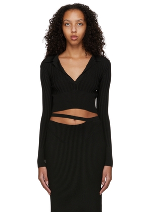 Anna October Black Sandra Knitted Polo