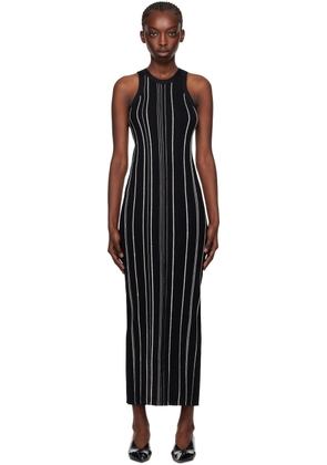 TOTEME Black Braid Rib Tank Midi Dress