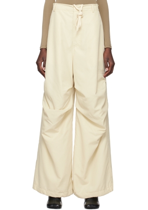 MM6 Maison Margiela Off-White Wide-Leg Trousers